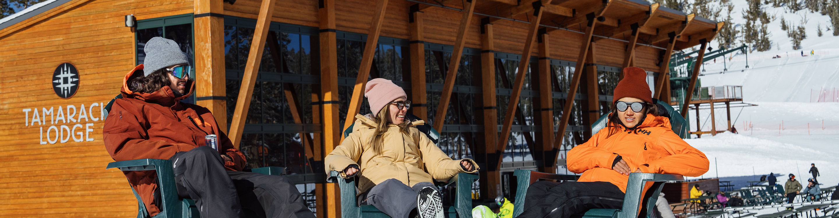 Friends Enjoy Leisure Time in Between Runs at Heavenly Tamarack Lodge