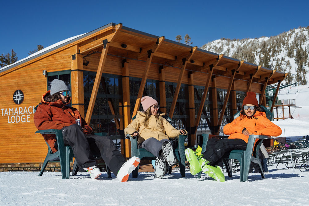 Friends Enjoy Leisure Time in Between Runs at Heavenly Tamarack Lodge