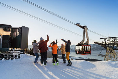 Friends Enjoy Leisure Time in Between Runs at Heavenly Tamarack Lodge