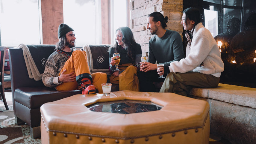 Friends Enjoying Apres Indoors at Vail