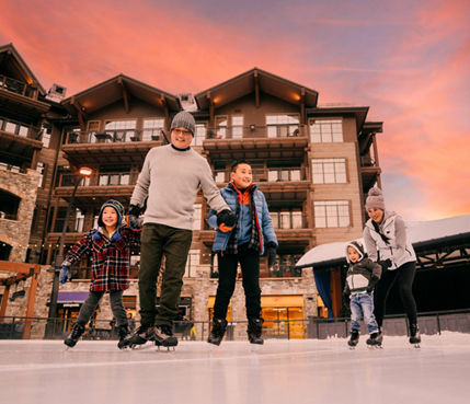 Family Enjoys Ice Skating at Northstar