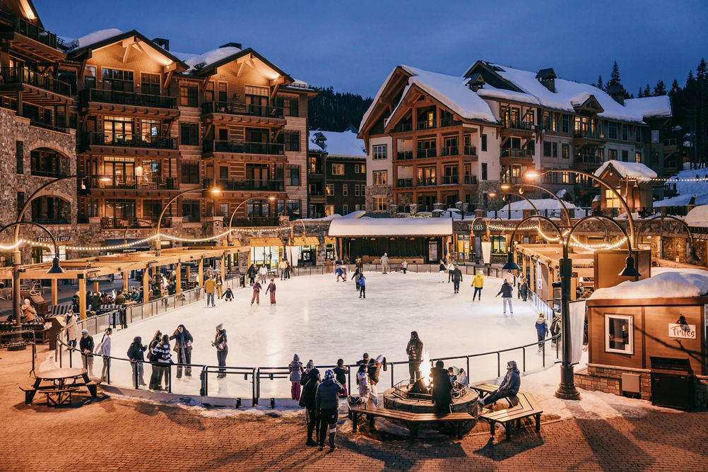 Resort Guests Enjoy Ice Skating at Northstar
