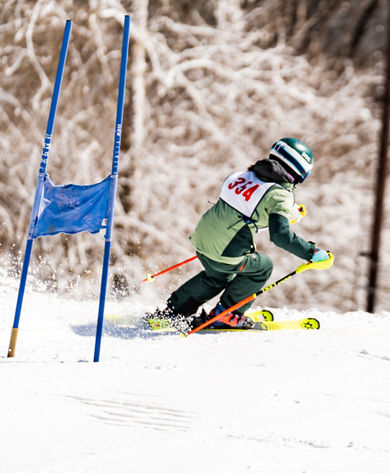 Skier Competes in Race Event at Boston Mills Brandywine