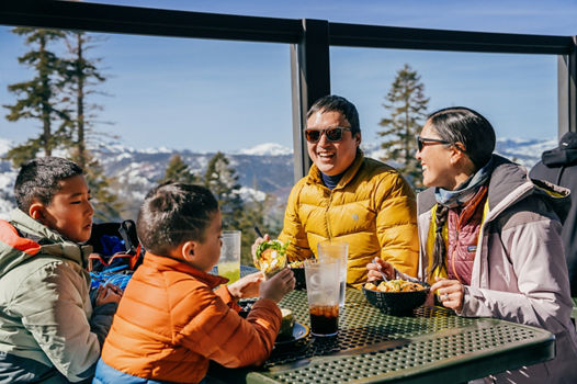 Family Enjoys Lunch at Northstar's Zephyr Lodge