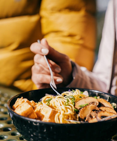 Detail Shot of Food Served at Zephyr Lodge at Northstar