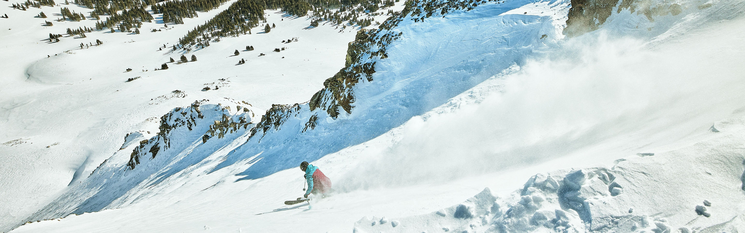 Skier Hitting Fresh Powder at Breckenridge