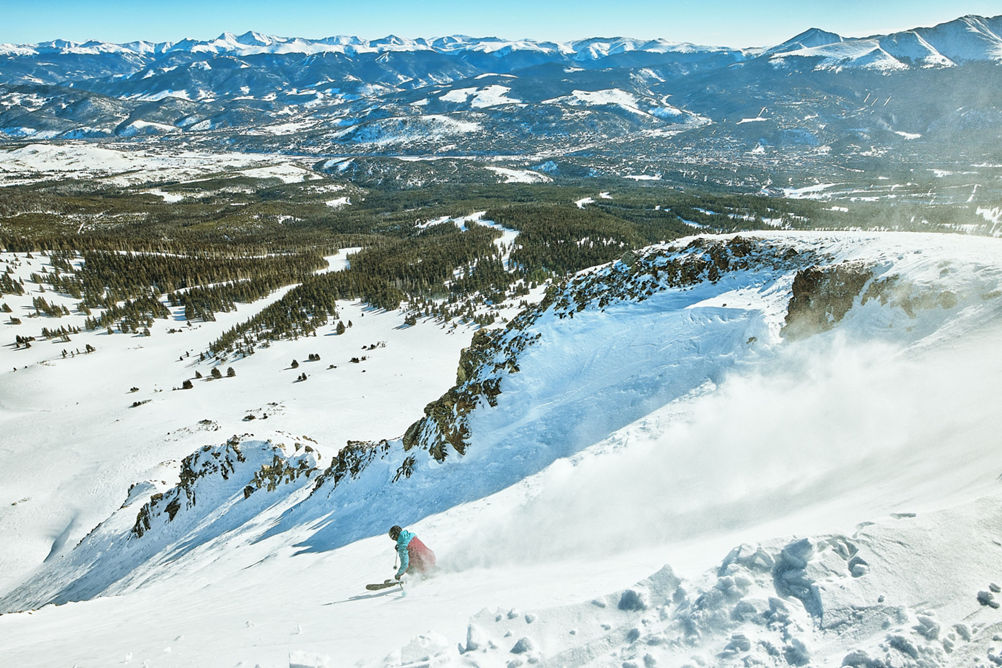 Skier Hitting Fresh Powder at Breckenridge
