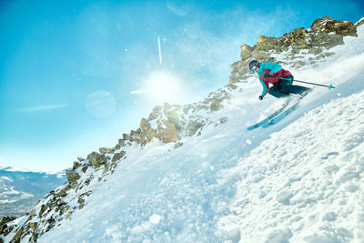 Skier Hitting Fresh Powder at Breckenridge