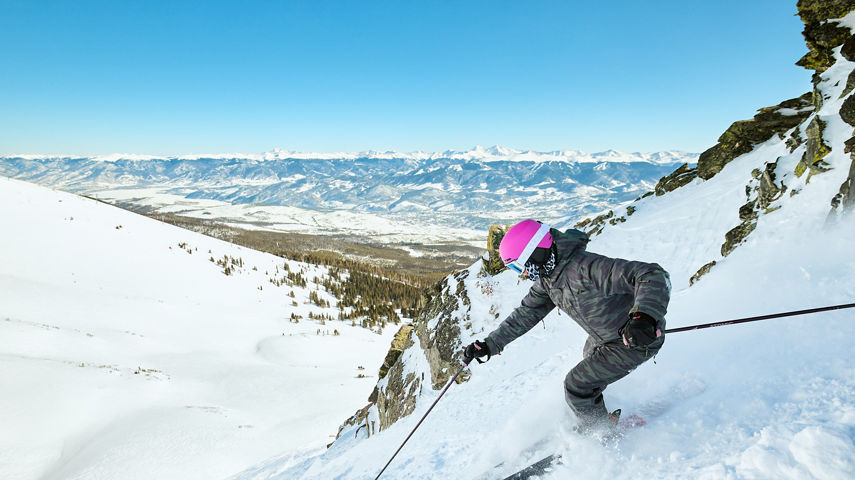 Skier Hitting Fresh Powder at Breckenridge