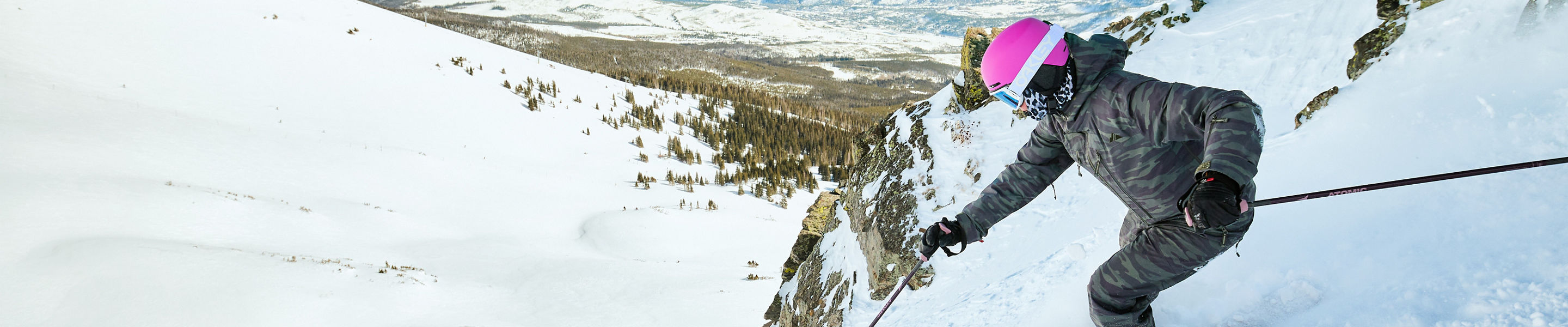 Skier Hitting Fresh Powder at Breckenridge