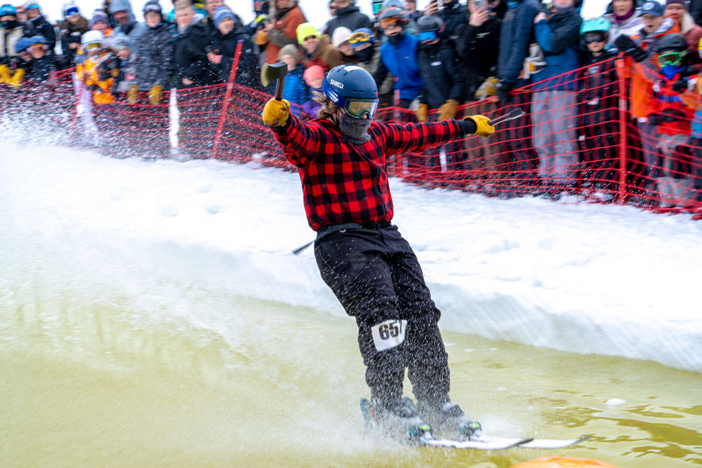 Lumberjack Skier at Afton Alps Spring Fling Event
