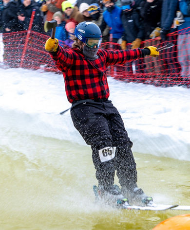 Lumberjack Skier at Afton Alps Spring Fling Event