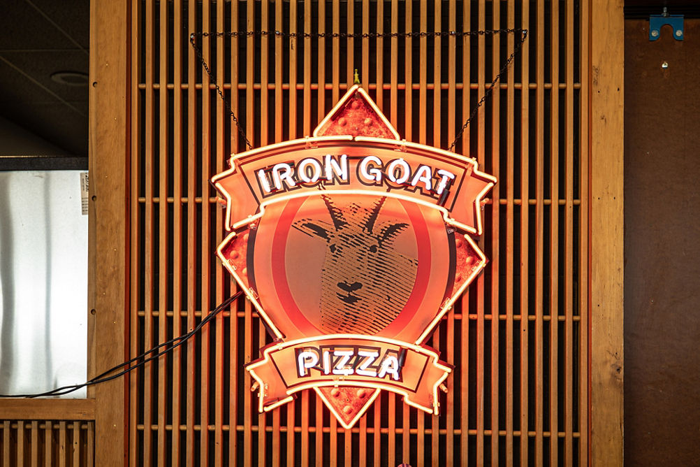 Iron Goat Signage at Stevens Pass
