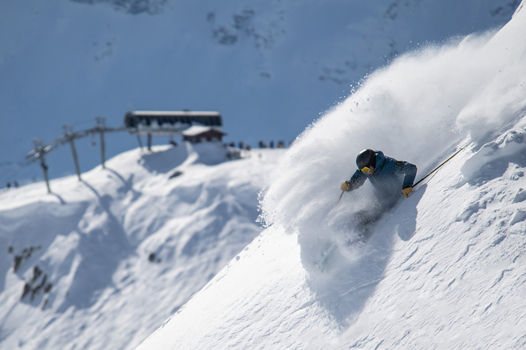 Robbie Dixon on Whistler Mountain, British Columbia.