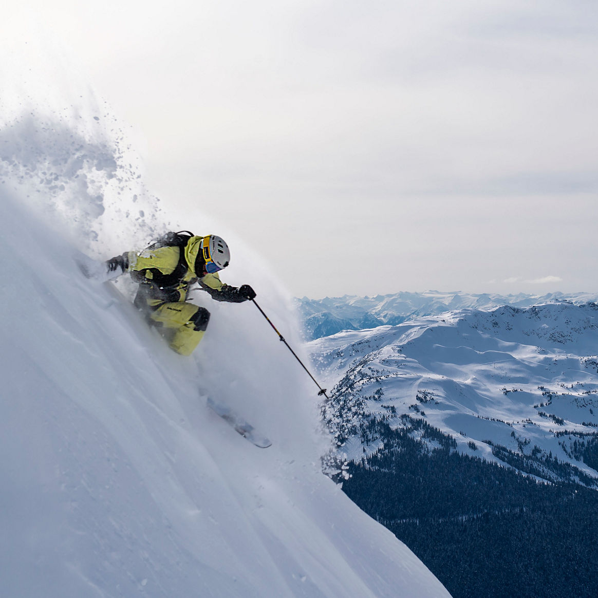 Stan Rey on Blackcomb Mountain, British Columbia.
