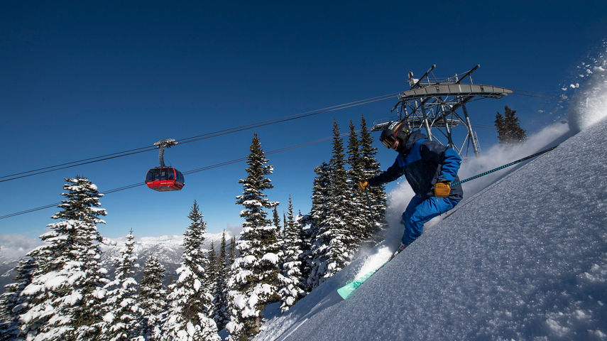 Yuki Tsubota on Blackcomb mountain, British Columbia.