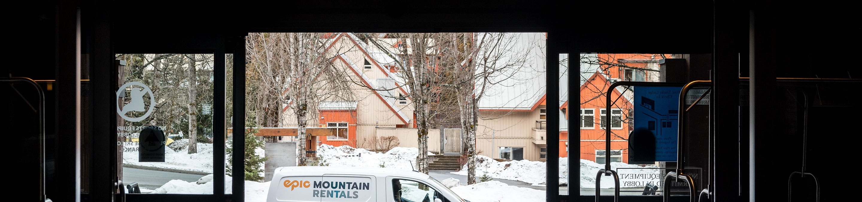 Epic Mountain Rentals Delivery Van (no logo) Arrives at Locationat Whistler Blackcomb