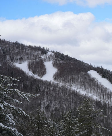 Wintry Scenic View of Runs at Attitash