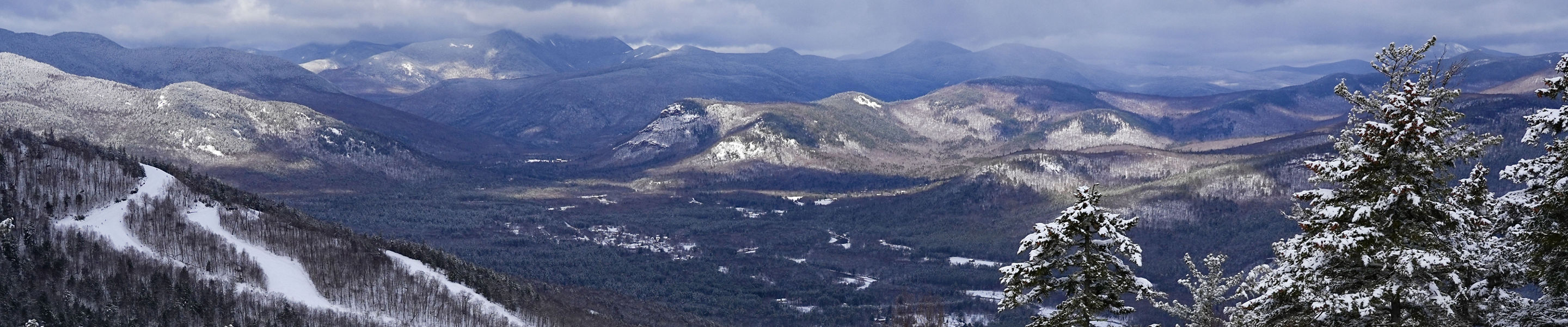 Wintry Scenic View of Landscape at Attitash