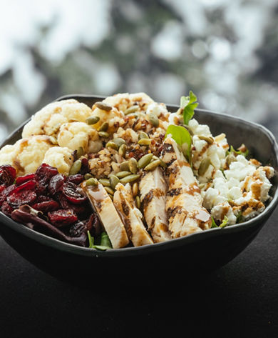 Salad Offered at Roundhouse Lodge at Whistler Blackcomb