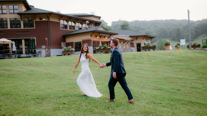 Summer Wedding Couples Portraits at Mount Sunapee