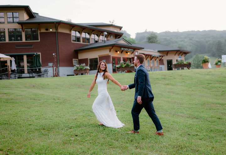 Summer Wedding Couples Portraits at Mount Sunapee