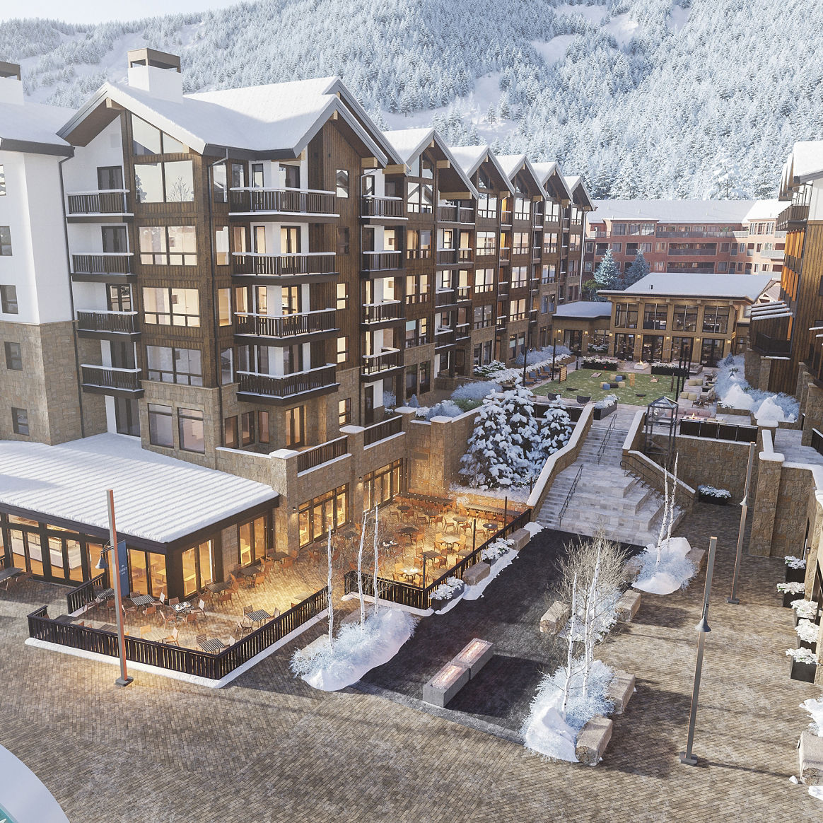 Rendering of Kindred Resort Exterior at Keystone