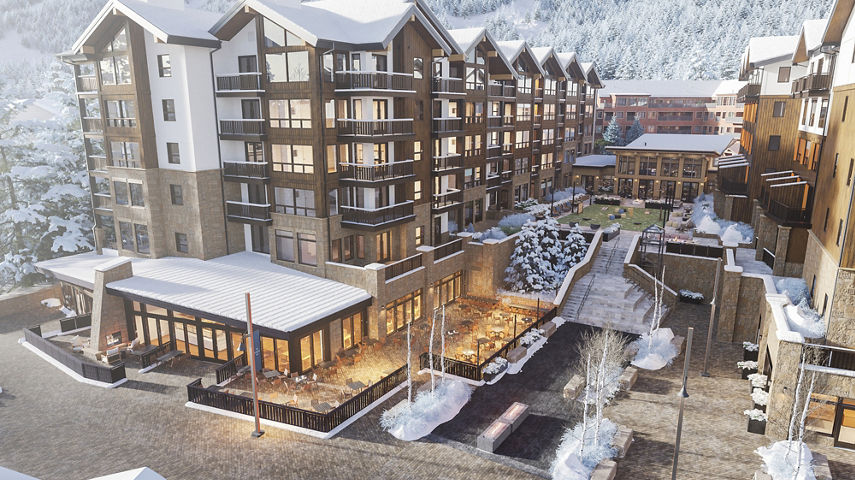 Rendering of Kindred Resort Exterior at Keystone