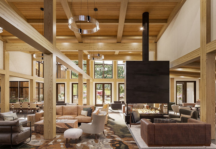 Rendering of Kindred Resort Lobby at Keystone