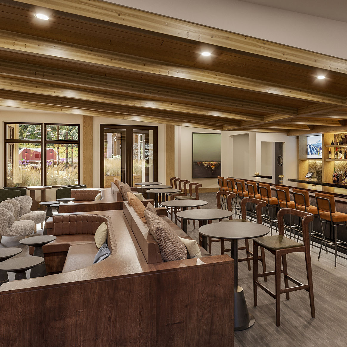 Rendering of Kindred Resort Lobby Bar at Keystone