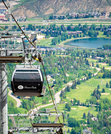 Beaver Creek Gondola Descending Mountain