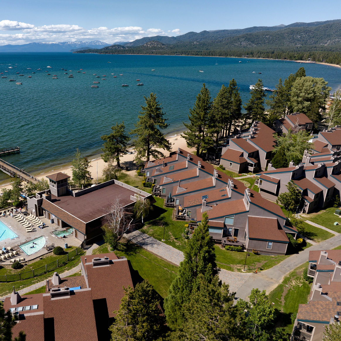 Aerial View of Lake View Village at Heavenly