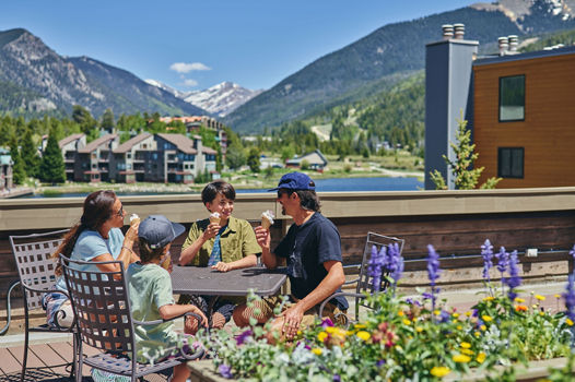 Family Eating Ice Cream on a Summer Day at Keystone