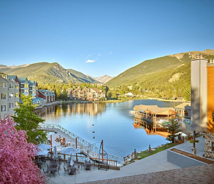 Summer Scenic Shot of Lakeside Village at Keystone