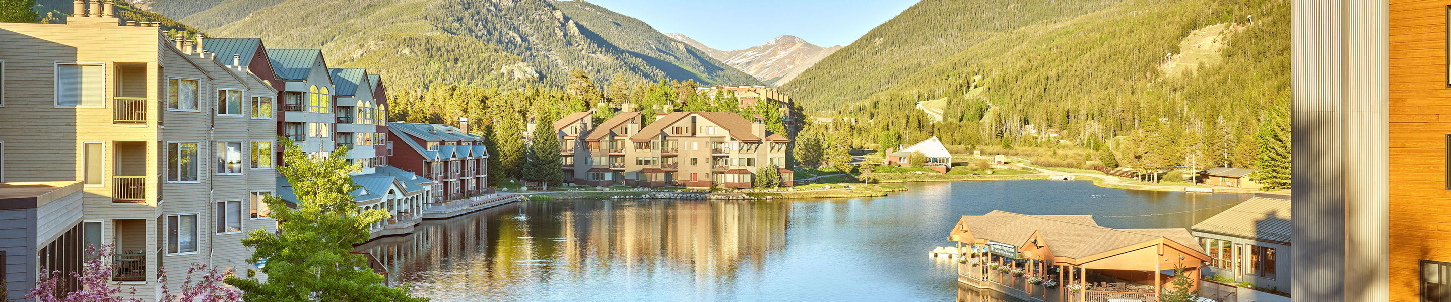 Summer Scenic Shot of Lakeside Village at Keystone