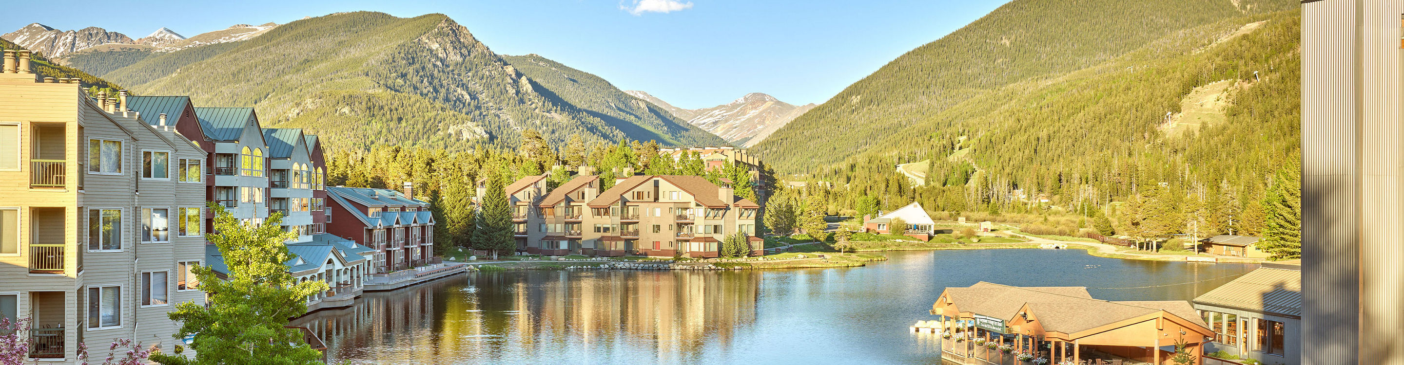 Summer Scenic Shot of Lakeside Village at Keystone