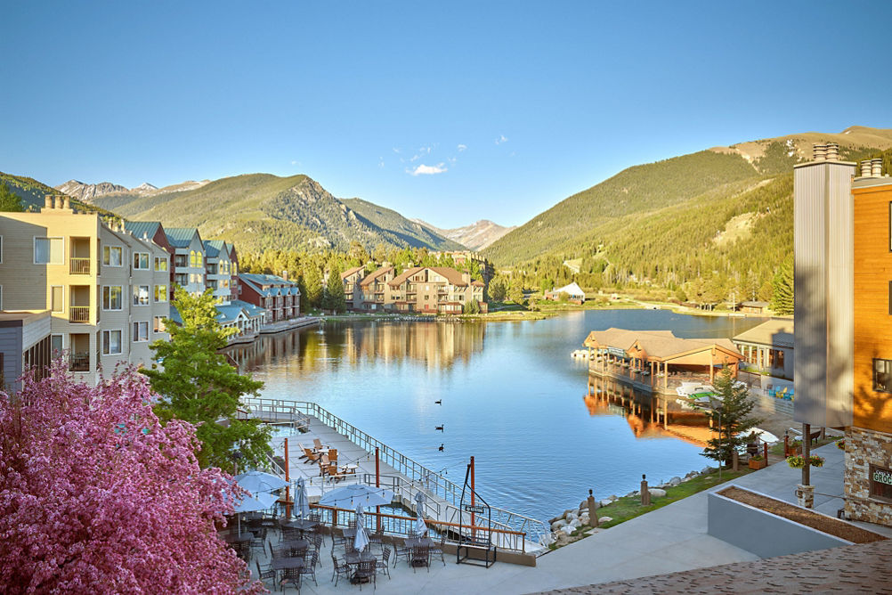 Summer Scenic Shot of Lakeside Village at Keystone