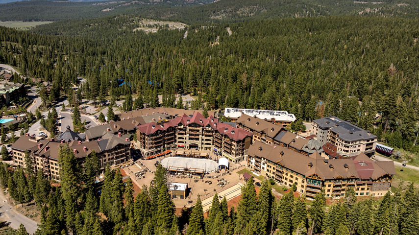 Summer Aerial Shot of Black Bear Lodge at Northstar
