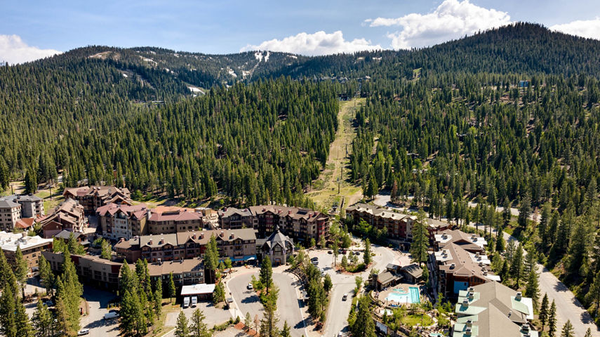 Summer Aerial Shot of Northstar Village Condos