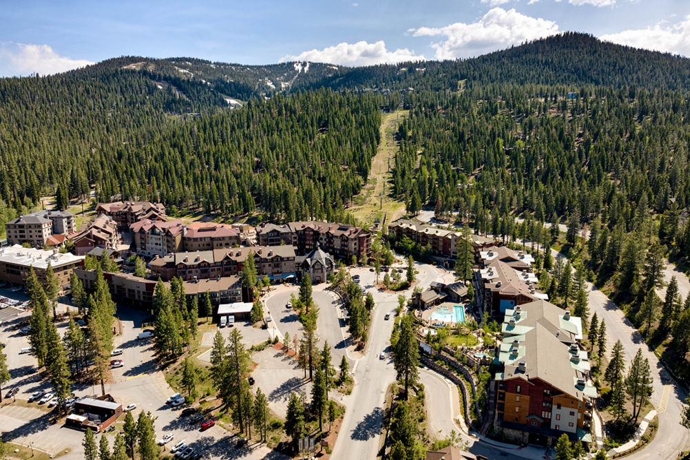 Summer Aerial Shot of Northstar Village Condos