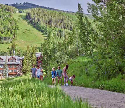 Family Enjoying Time Together During Summer Hike at Beaver Creek