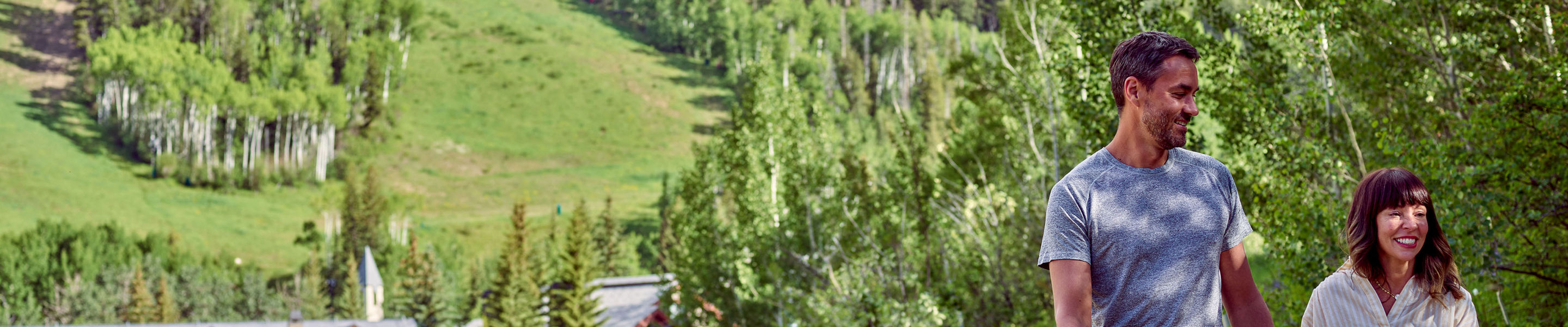 Couple Enjoying Time Together During Summer Hike at Beaver Creek