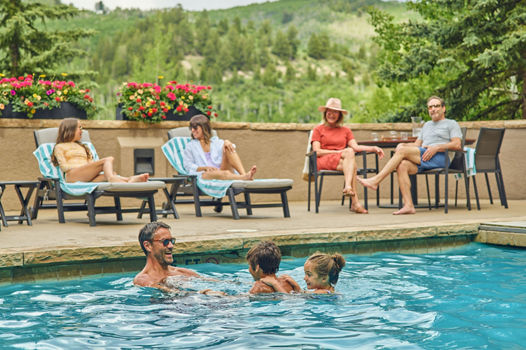 Family Time at The Pines Lodge Pool at Beaver Creek