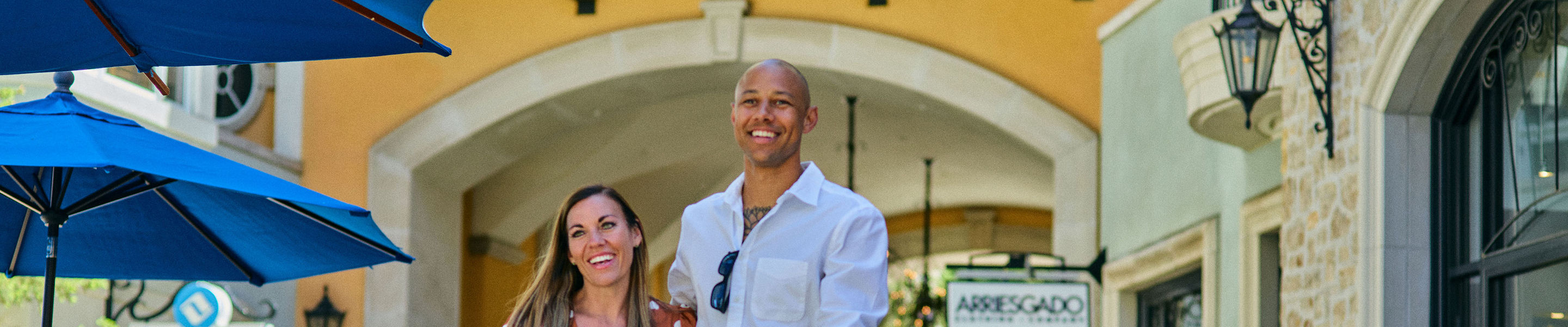 Couple Walking Around Vail on a Summer Day
