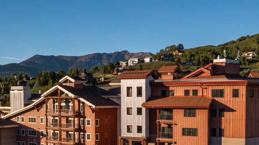 Summer Exterior of the Lodge at Mountaineer Square at Crested Butte