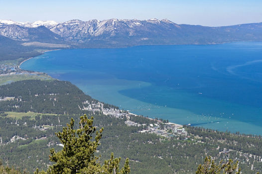 Summer Aerial Scenic View of Lake Tahoe at Heavenly from the Observation Deck