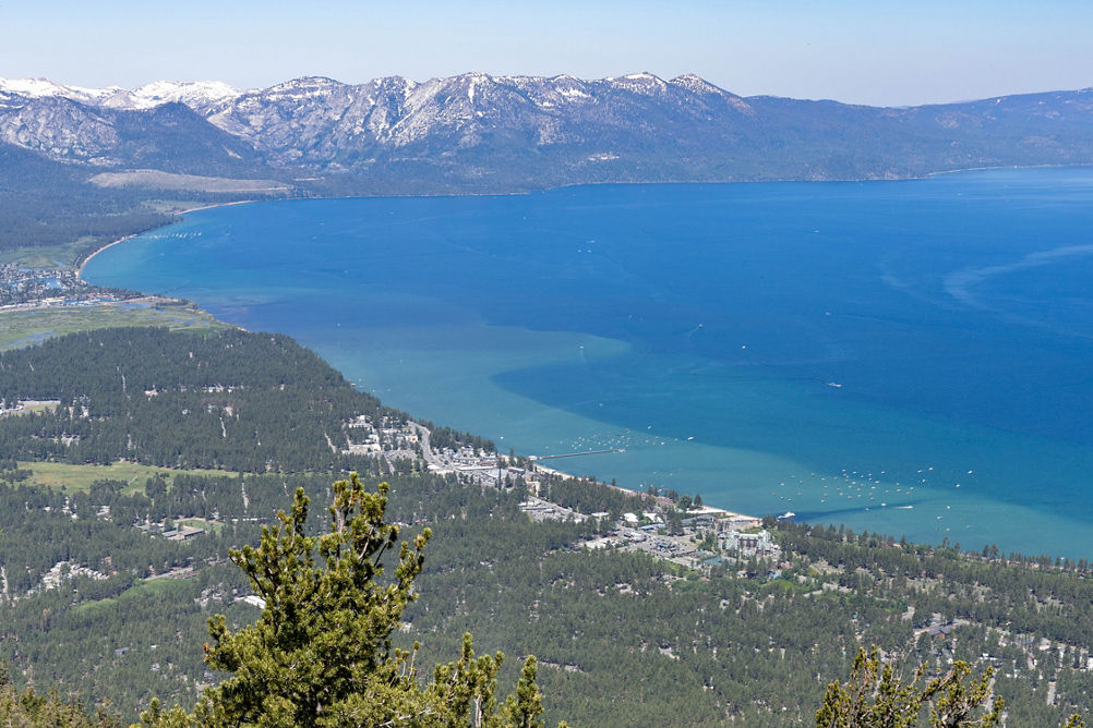 Summer Aerial Scenic View of Lake Tahoe at Heavenly from the Observation Deck