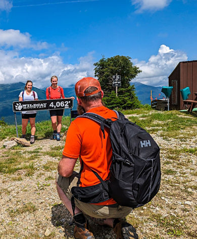 Man Enjoying Summer Scenic Hike at Wildcat