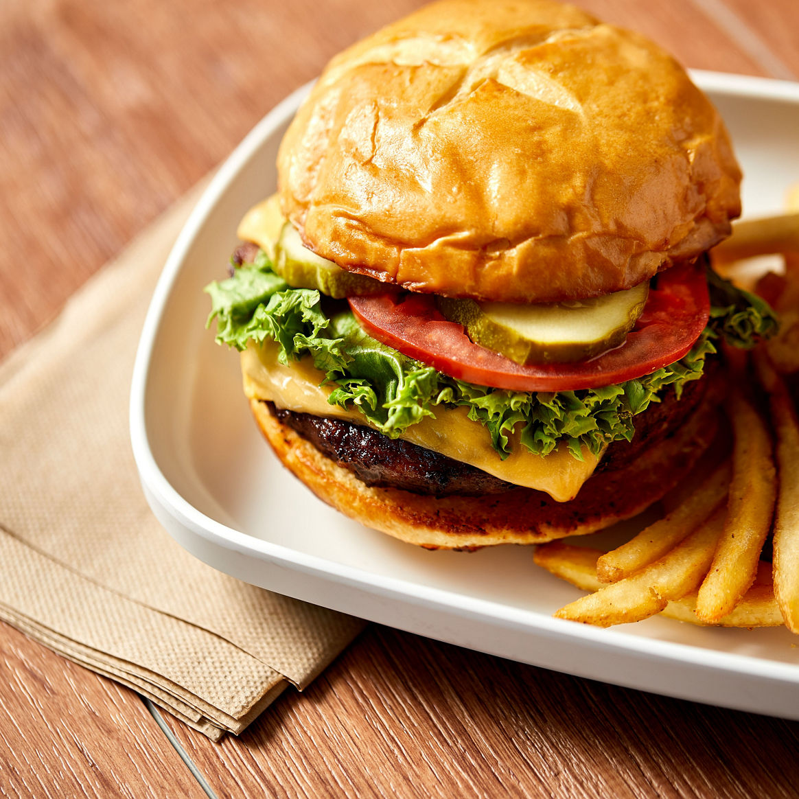 Black Diamond Cheeseburger and Fries