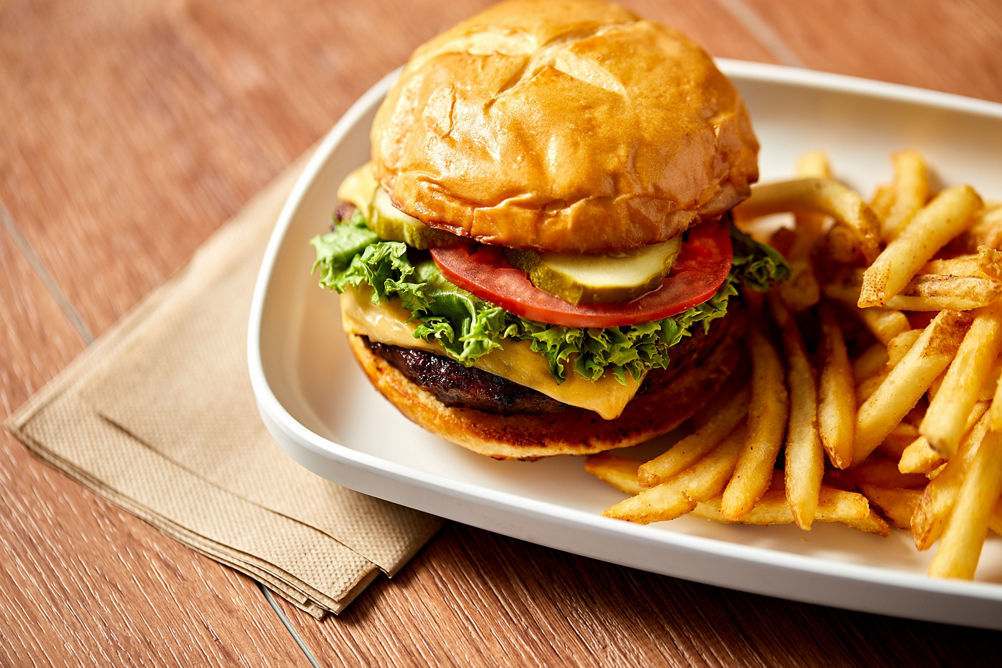 Black Diamond Cheeseburger and Fries